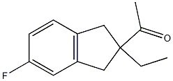 Ethanone,1-(2-ethyl-5-fluoro-2,3-dihydro-1H-inden-2-yl)-(9CI) 结构式