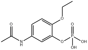 3-hydroxyphenacetin phosphate Struktur