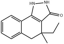 4-Ethyl-1,2,4,5-tetrahydro-4-methyl-3H-benz[g]indazol-3-one 结构式