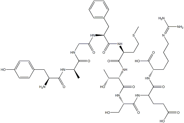 beta-lipotropin(61-69), 2-alanyl-69-homoarginine- 化学構造式