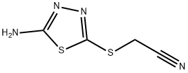 2-[(5-amino-1,3,4-thiadiazol-2-yl)thio]acetonitrile Struktur