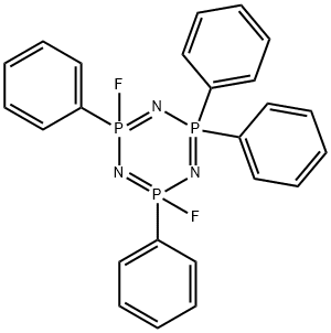 1,3,5,2,4,6-Triazatriphosphorine, 2,4-difluoro-2,2,4,4,6,6-hexahydro-2 ,4,6,6-tetraphenyl- Structure