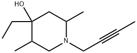 4-Piperidinol,1-(2-butynyl)-4-ethyl-2,5-dimethyl-(9CI) 化学構造式