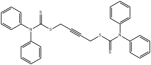 Bis[N,N-diphenyldithiocarbamic acid]2-butyne-1,4-diyl ester 结构式