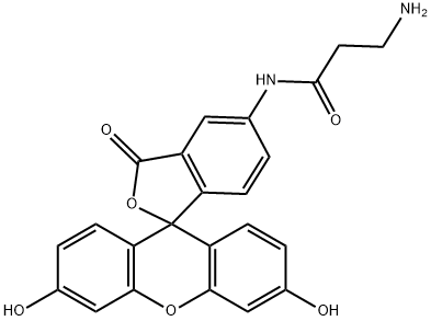 N-(2-aminoethylcarbonyl)-5(6)-aminofluorescein 结构式