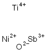 Antimony oxide (Sb2O3), solid soln. with nickel oxide (NiO) and titanium oxide (TiO2) Structure