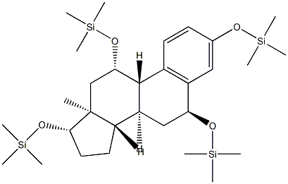 3,6α,11β,17β-テトラキス[(トリメチルシリル)オキシ]エストラ-1,3,5(10)-トリエン 化学構造式