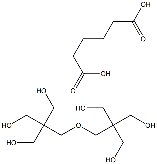 hexanedioic acid, 2-[[3-hydroxy-2,2-bis(hydroxymethyl)propoxy]methyl]- 2-(hydroxymethyl)propane-1,3-diol,74350-54-2,结构式