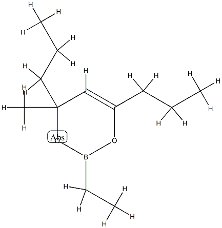 2-Ethyl-4-methyl-4,6-dipropyl-4H-1,3,2-dioxaborin 结构式