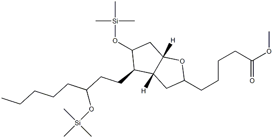 6,9α-Epoxy-11,15-bis[(trimethylsilyl)oxy]prostan-1-oic acid methyl ester Structure