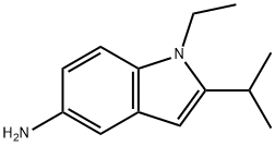 1H-Indol-5-amine,1-ethyl-2-(1-methylethyl)-(9CI) 化学構造式