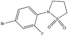 2-(4-溴-2-氟苯基)-1,2-噻唑烷-1,1-二酮 结构式