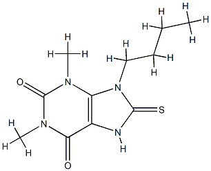 9-butyl-1,3-dimethyl-8-sulfanylidene-7H-purine-2,6-dione,7501-78-2,结构式
