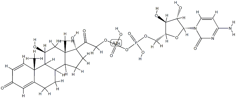 1(beta)-D-arabinofuranosylcytosine-5'-diphosphate prednisolone 结构式