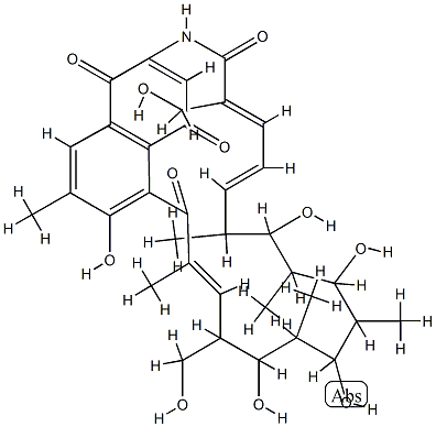 8-Deoxy-30-hydroxyrifamycin W 结构式