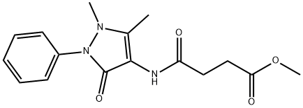 methyl 4-[(1,5-dimethyl-3-oxo-2-phenyl-2,3-dihydro-1H-pyrazol-4-yl)amino]-4-oxobutanoate 结构式