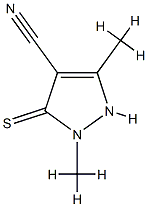 1H-Pyrazole-4-carbonitrile,2,5-dihydro-1,3-dimethyl-5-thioxo-(9CI) Structure