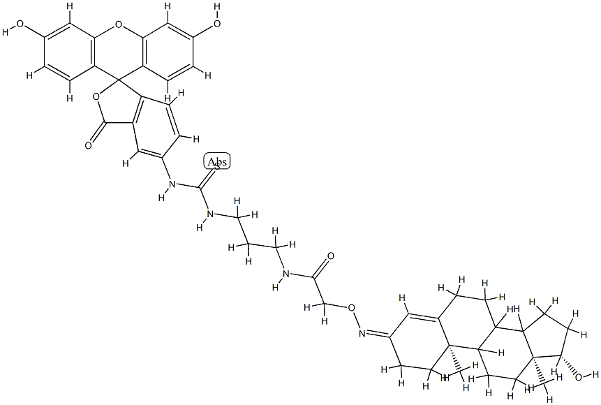 testosterone-DAP-fluorescein 结构式