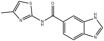 1H-Benzimidazole-5-carboxamide,N-(4-methyl-2-thiazolyl)-(9CI) Struktur