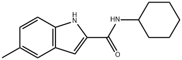 1H-Indole-2-carboxamide,N-cyclohexyl-5-methyl-(9CI) Structure