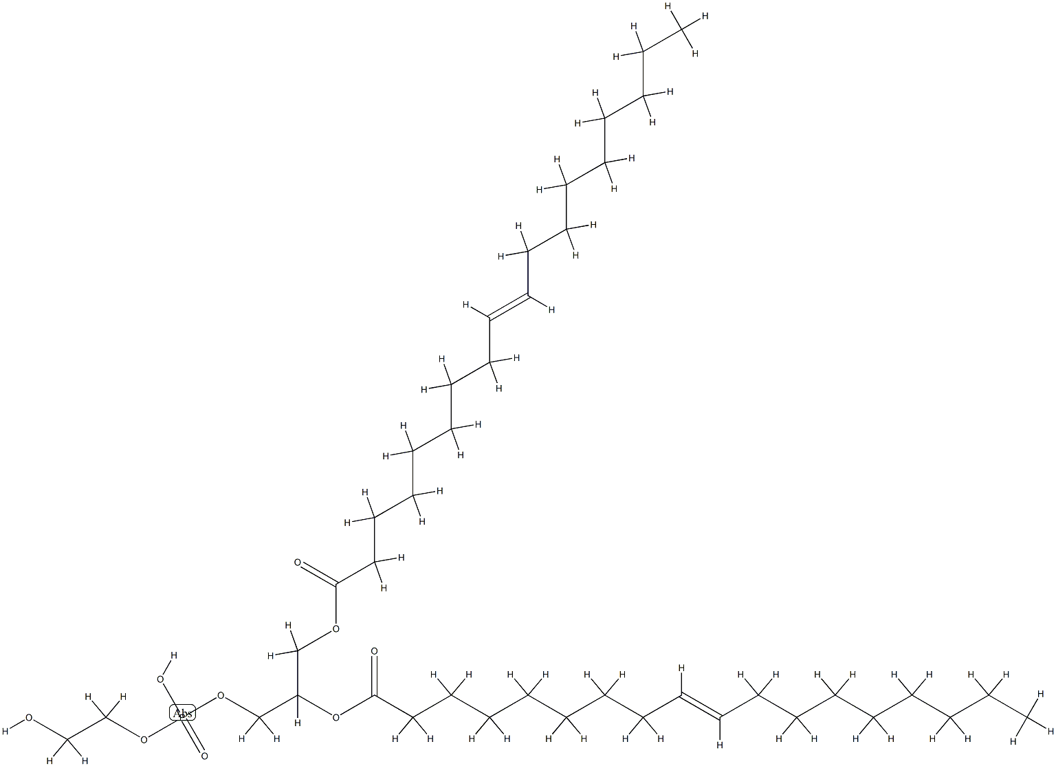 1,2-dielaidoylphosphatidylethanolamine 化学構造式