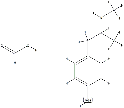 formic acid, compound with 4-[2-(methylamino)propyl]phenol (1:1) Structure