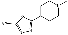 5-(1-甲基-4-哌啶基)-1,3,4-氧杂二唑-2-胺, 7659-03-2, 结构式
