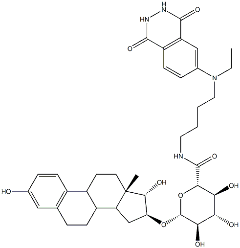 estriol-16alpha-glucuronyl-6-aminobutyl-ethyl-isoluminol 结构式