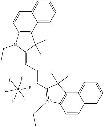 3-乙基-2-[3-(3-乙基-1,3-二氢-1,1-二甲基-2H-苯并[E]吲哚-2-亚基)-1-丙烯-1-基]-1,1-二甲基-1H-苯并[E]吲哚六氟磷酸盐,769933-13-3,结构式