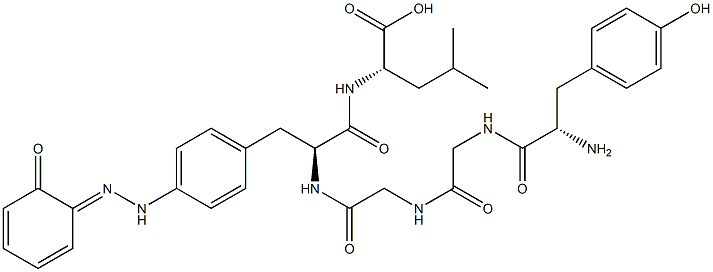 enkephalin-Leu, 4-(hydroxyphenyl)azo- Struktur
