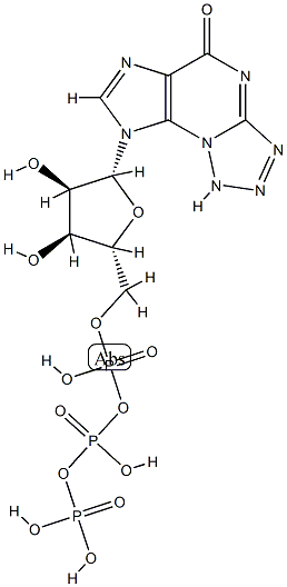 tetrazolo-oxo-purine nucleoside triphosphate Struktur