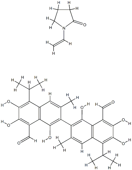 gossypol-polyvinylpyrrolidone,77111-05-8,结构式