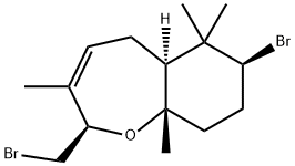 (2R,5AS,7S,9AS)-7-溴-2-(溴甲基)-2,5,5A,6,7,8,9,9A-八氢-3,6,6,9A-四甲基-1-苯并氧杂卓, 77249-85-5, 结构式