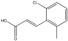 (E)-3-(2-chloro-6-methylphenyl)acrylic acid 化学構造式