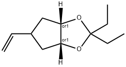 4H-Cyclopenta-1,3-dioxole,5-ethenyl-2,2-diethyltetrahydro-,(3aR,6aS)-rel-(9CI) Structure