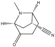 8-Azabicyclo[3.2.1]octane-6-carbonitrile,8-methyl-2-oxo-,(1R,5R,6S)-rel-(9CI) Structure