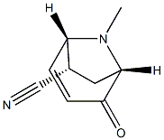 8-Azabicyclo[3.2.1]oct-3-ene-6-carbonitrile,8-methyl-2-oxo-,(1R,5R,6R)-rel-(9CI) 结构式