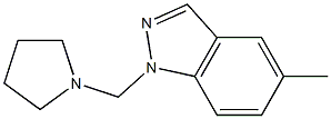 1H-Indazole,5-methyl-1-(1-pyrrolidinylmethyl)-(9CI) Struktur