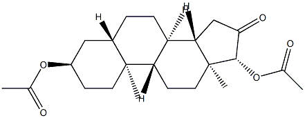 3α,17β-Bis(acetyloxy)-5α-androstan-16-one 结构式