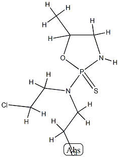 N,N-bis(2-chloroethyl)-5-methyl-2-sulfanylidene-1-oxa-3-aza-2$l^{5}-ph osphacyclopentan-2-amine|