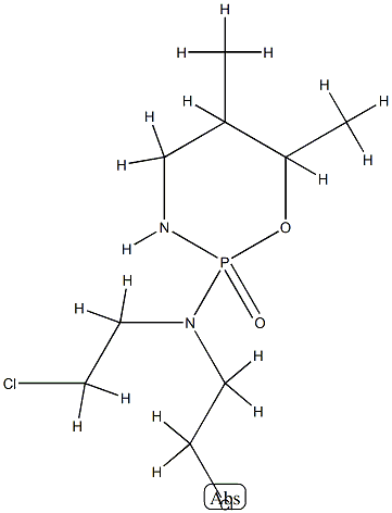 N,N-bis(2-chloroethyl)-5,6-dimethyl-2-oxo-1-oxa-3-aza-2$l^{5}-phosphac yclohexan-2-amine Structure