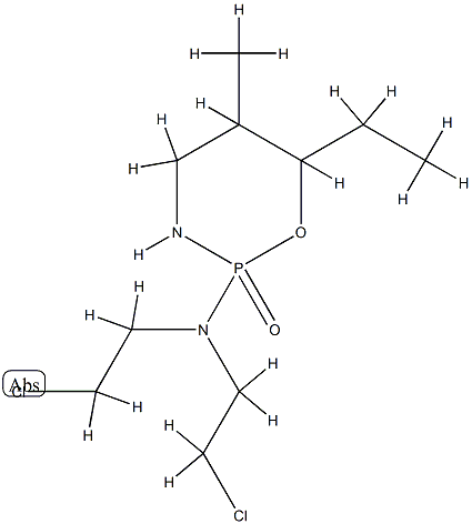 N,N-bis(2-chloroethyl)-6-ethyl-5-methyl-2-oxo-1-oxa-3-aza-2$l^{5}-phos phacyclohexan-2-amine,78219-98-4,结构式