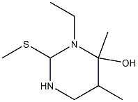 4-Pyrimidinol,3-ethylhexahydro-4,5-dimethyl-2-(methylthio)-(9CI) Struktur