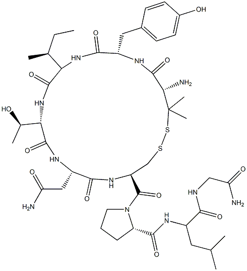 oxytocin, penicillamyl(1)-Thr(4)- Structure