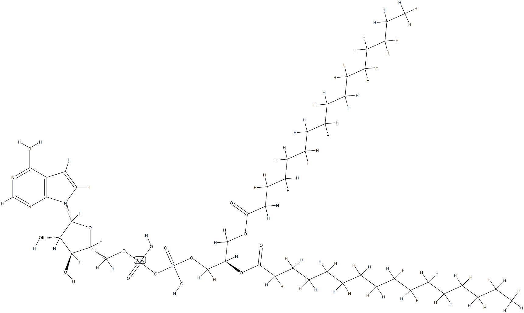 tubercidin 5'-diphosphate-5'-1,2-dipalmitin 化学構造式