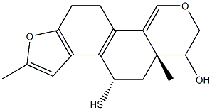2-methyl-A-nor-3-oxa-16-thia-D-homo-1,5(10),8,14-estratetraen-17-ol Struktur