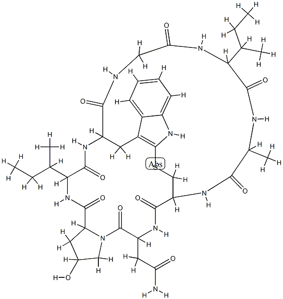 amaninamide, deoxy-Ile(3)-Ala(7)- Structure