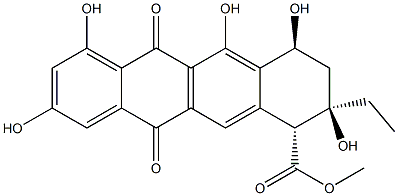 2-hydroxyaklavinone 结构式