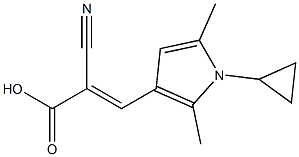 2-丙烯酸,2-氰基-3-(1-环丙基-2,5-二甲基-1H-吡咯-3-基)-, 790270-77-8, 结构式