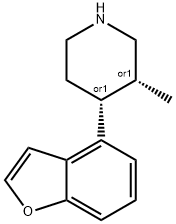 Piperidine, 4-(4-benzofuranyl)-3-methyl-, (3R,4R)-rel- (9CI) Structure